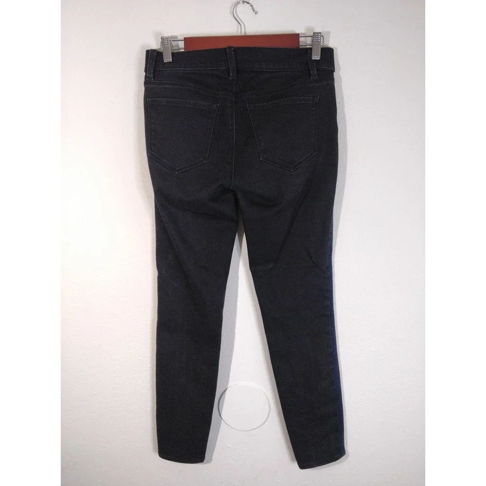 3/$20 Ann Taylor Modern Fit Black Blue Colorblock Super Skinny Jeans Size 4 - Picture 4 of 8